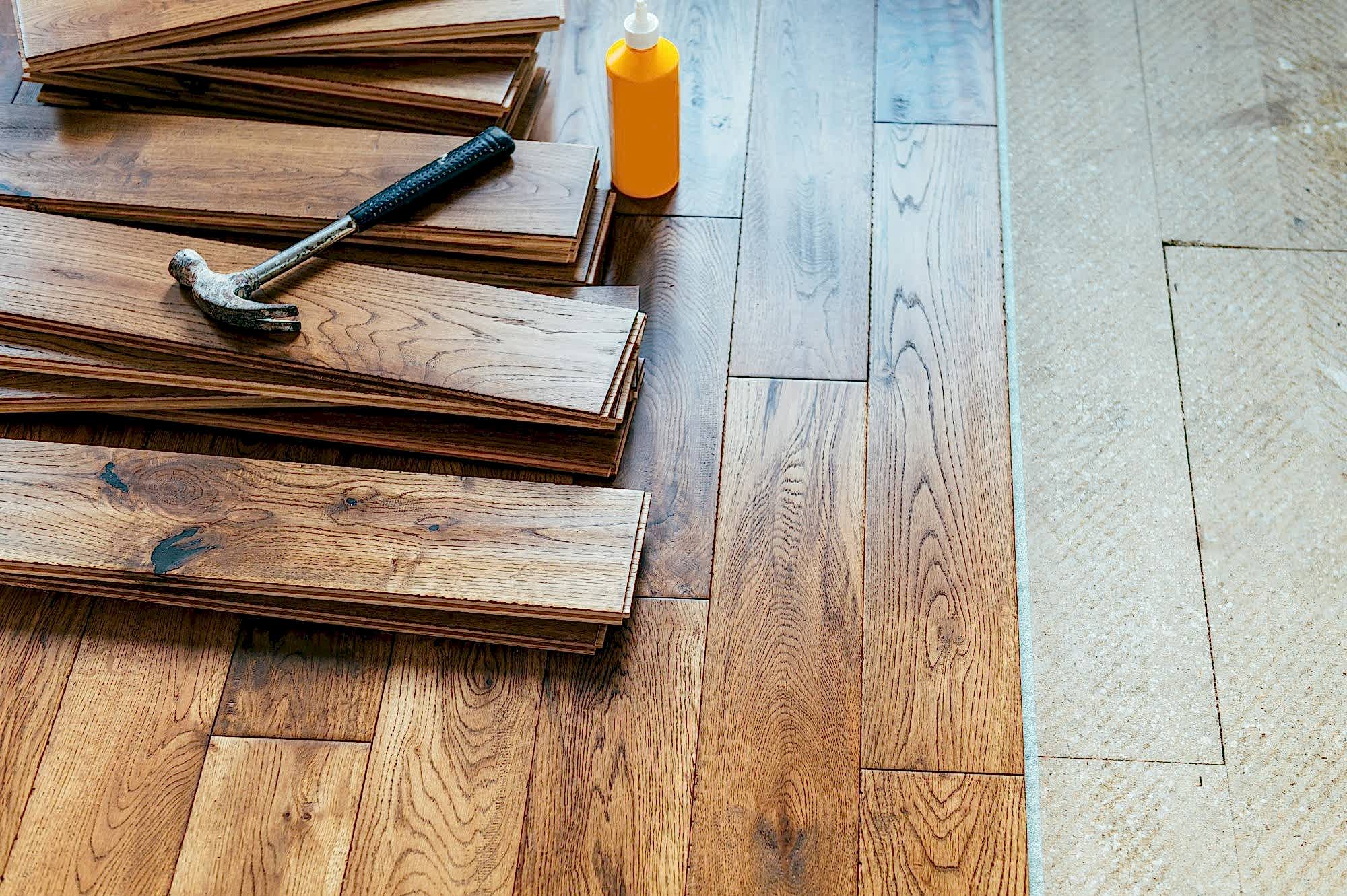 Solid oak wood flooring